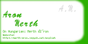 aron merth business card